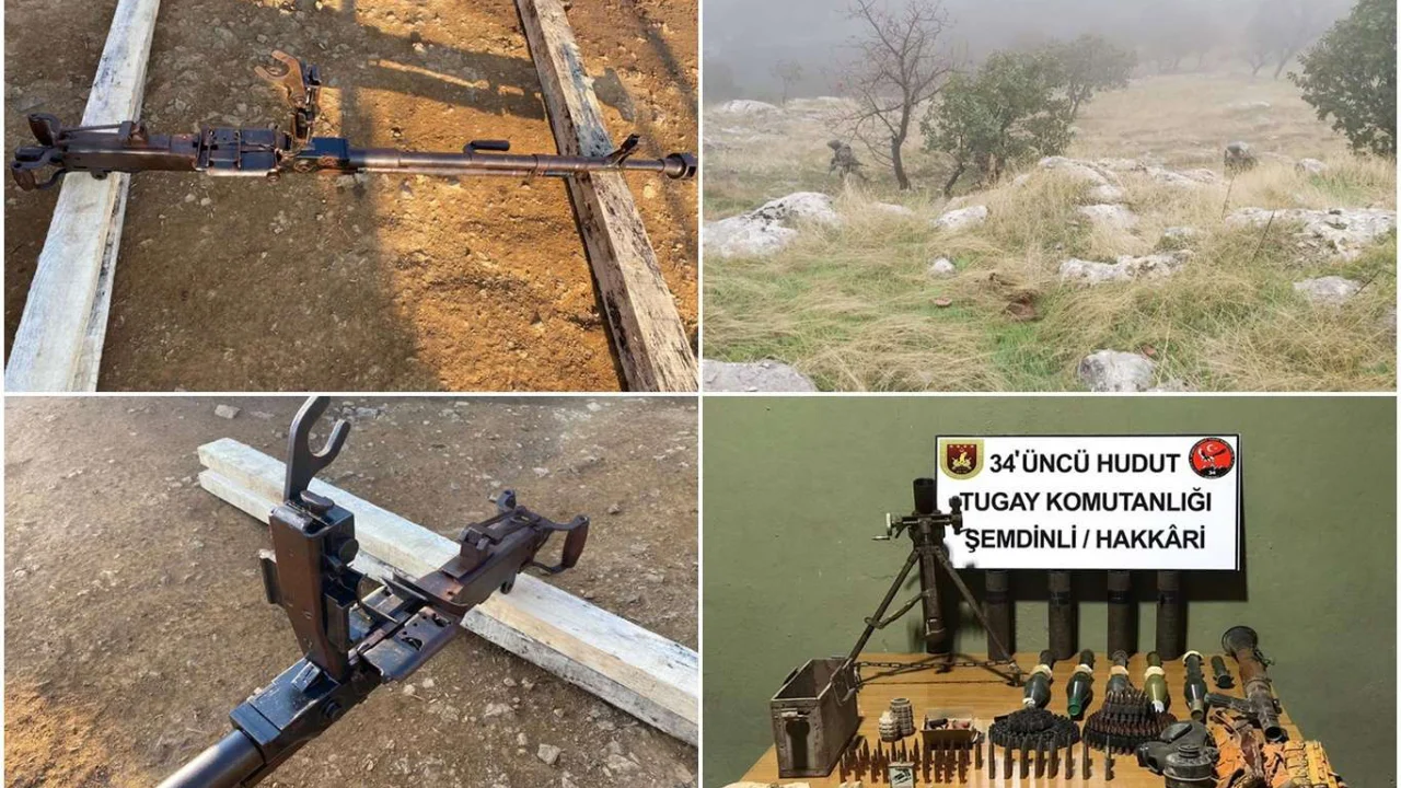 Sığınak ve mağaralarda PKK'ye ait çok sayıda silah ve mühimmat bulundu