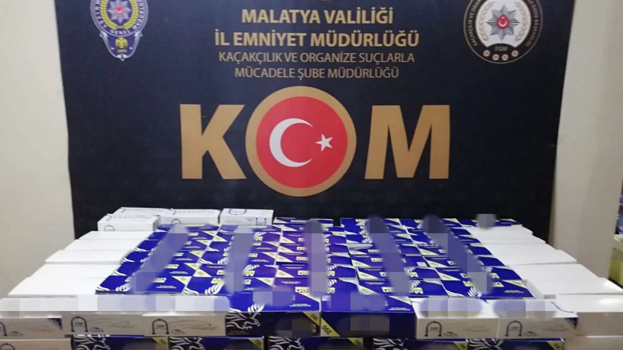 Malatya’da binlerce gümrük kaçağı malzeme ele geçirildi