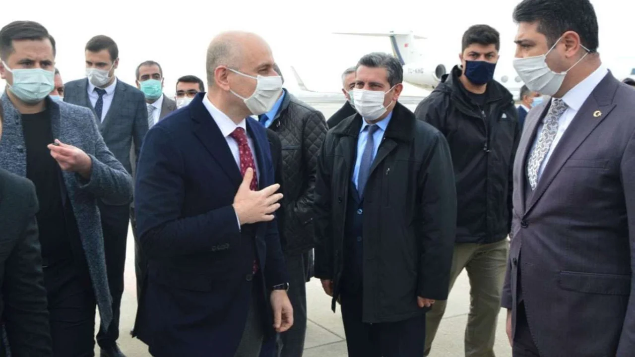 Ulaştırma Bakanı Karaismailoğlu Kömürhan Köprüsü'nün açılışı için Elazığ'da