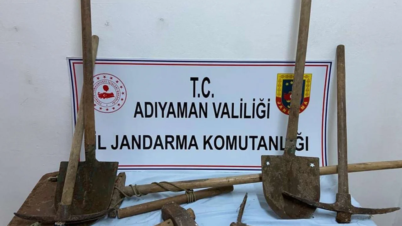 Adıyaman'da izinsiz kazı yapan şahıslar hakkında yasal işlem yapıldı