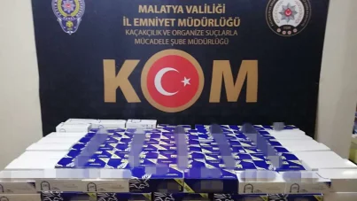 Malatya’da binlerce gümrük kaçağı malzeme ele geçirildi