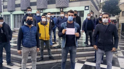 Şanlıurfa'da mobilyacılar belediye önünde eylem yaptı