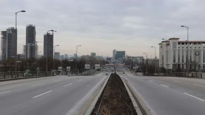 Buz gibi havanın yaşandığı Ankara'da kısıtlama sessizliği