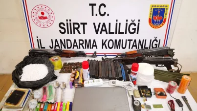 Siirt'te PKK'ye ait mühimmat ve yaşam malzemesi ele geçirildi