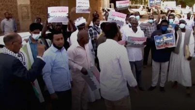 Sudan'da "siyonist işgal rejimiyle normalleşme anlaşması" protesto edildi