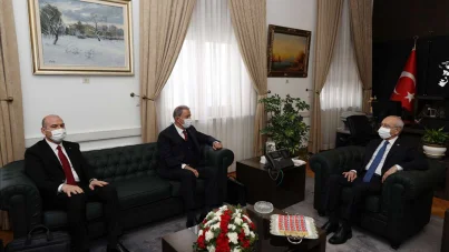 Bakanlar Akar ve Soylu CHP Genel Başkanı Kılıçdaroğlu'nu ziyaret etti