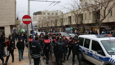 Şanlıurfa'da polis ile pasaj esnafı arasında arbede yaşandı
