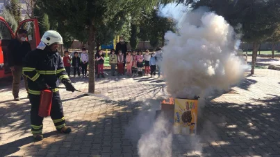 Anaokul öğrencileri itfaiye eğitimi aldı